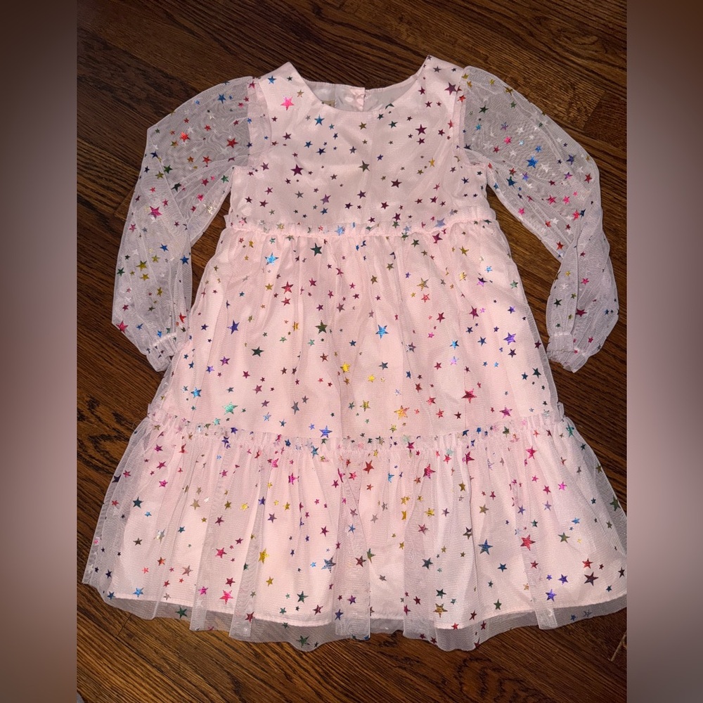 Purple Rose Metallic Rainbow Star Dress